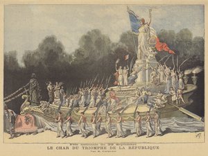 De triomf van de Republiek, praalwagen op het nationale feest ter herdenking van het eeuwfeest