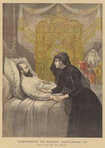 Tsaar Alexander III van Rusland op zijn sterfbed