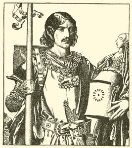 Sir Launcelot van het Meer door after Howard Pyle