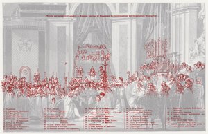 De kroning van Napoleon als keizer van Frankrijk in de Notre Dame de Paris, 1804