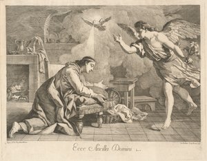 De Aankondiging door after Jean François de Troy Jean Baptiste Hutin