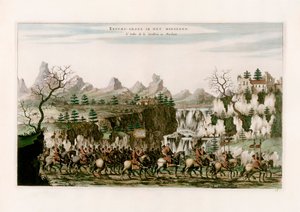 Cavalerie marcheren door after Johannes Nieuhof