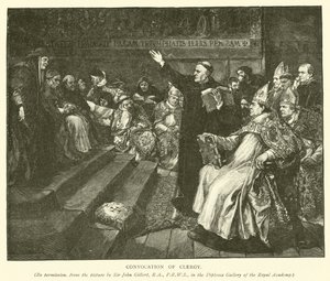 Bijeenkomst van geestelijken door after John Gilbert