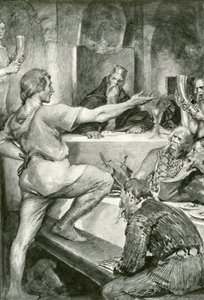 Beowulf antwoordt hooghartig aan Hunferth