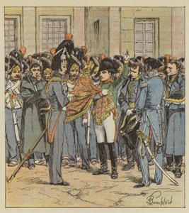 Afscheid van Napoleon van zijn Garde in Fontainebleau