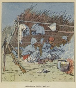 Kampement van Algerijnse scherpschutters