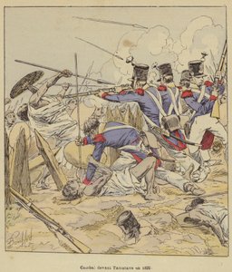 Gevecht voor Tamatave in 1829 door after Louis Charles Bombled