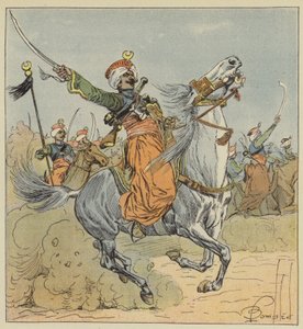 Keizerlijke garde, Mameluk, Eskadron verbonden aan het regiment jagers te paard door after Louis Charles Bombled