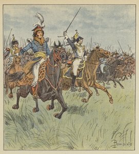 Nooit zag men iemand zo briljant, zo moedig, zo vastberaden aan het hoofd van een cavalerie