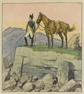 De Keizer te midden van de ruïnes door after Louis Charles Bombled