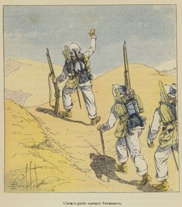 De voorhoede ziet Tananarive door after Louis Charles Bombled