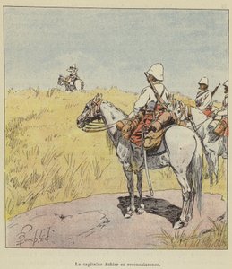 Kapitein Aubier op verkenning door after Louis Charles Bombled