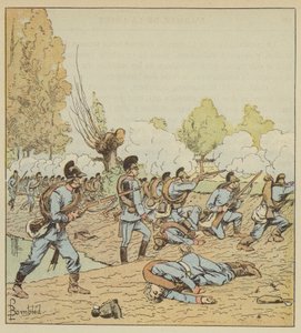 De Duitsers vallen het park van Dames-Blanches aan