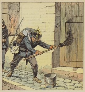 De Pruisen steken 193 huizen in Chateaudun in brand nadat ze ze met petroleum hebben ingesmeerd door after Louis Charles Bombled