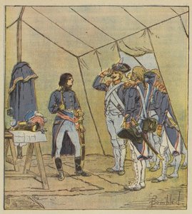De oude soldaten van het leger van Italië noemen Bonaparte korporaal na Lodi
