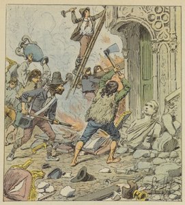 Plundering van Rome door after Louis Charles Bombled