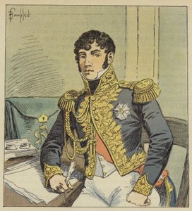 Portret van graaf de Montholon, executeur-testamentair van Napoleon door after Louis Charles Bombled