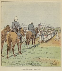 Parade op 14 juli in Suberbieville door after Louis Charles Bombled