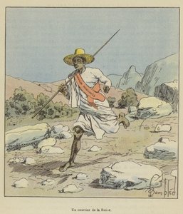 Een koerier van de koningin door after Louis Charles Bombled