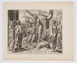 Samuel zalft David door after Maarten van Heemskerck