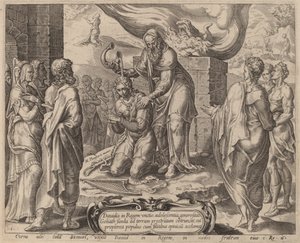 Samuel Zalfde David door after Maerten van Heemskerck