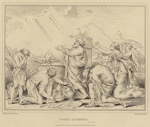 Noachs Offer door after Nicolas Poussin