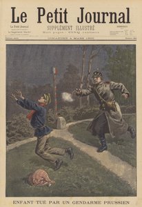 Een kind gedood door een Pruisische politieagent