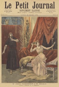 Sibyl Sanderson en Jean-Francois Delmas in Thais, in de Opera van Parijs door after Oswaldo Tofani