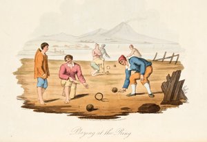 Spelen bij de Ring, uit Italiaanse Scènes, die de Manieren, Gewoonten en Amusementen van de verschillende Staten van Italië vertegenwoordigen, uitgegeven 1806 door after P. van Lerberghi