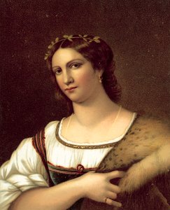La Fornarina door after Raphael