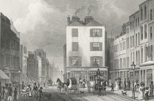 Middle Row Holborn, 1830 door Thomas Hosmer after Shepherd