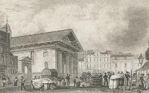 St Pauls Covent Garden, ca. 1810 door Thomas Hosmer after Shepherd