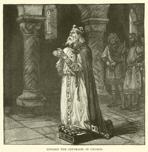 Eduard de Belijder in de kerk door after William Henry Margetson