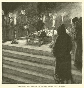 Het lijk van Becket bewaken na de moord door after William Henry Margetson