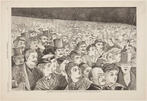 Vuurwerk op de Nacht van de Vierde Juli door Winslow Homer