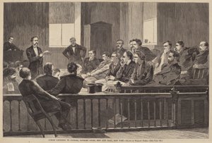 Juristen luisteren naar de raad, Hooggerechtshof, New City Hall, New York
