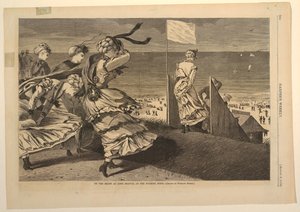 Op de klif bij Long Branch, tijdens het baden door after Winslow Homer