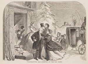 Thanksgiving Day – Aankomst bij het oude huis door after Winslow Homer