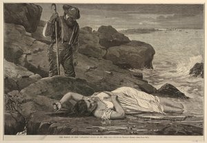 Het wrak van de "Atlantic" – Aangespoeld door de zee door after Winslow Homer
