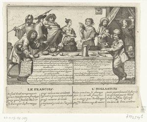 De Fransman en de Hollander, 1673 (Zes Franse spotprenten op de Hollanders uit 1673) door anonymous (possibly)