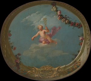 Cupido als boodschapper, met Caduceus door anonymous 