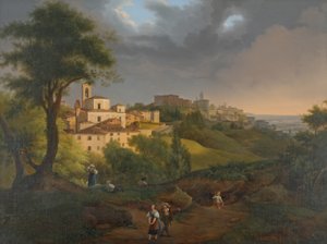 Duits: Uitzicht op de Borgo, Canale in Bergamo