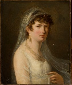 Portret van een vrouw met een sluier