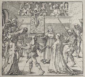 Het Maskerbal door attributed to Albrecht Dürer