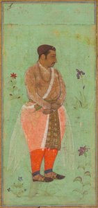 Portret van Suraj Singh Rathor, Raja van Marwar en Moederlijke Oom van Shah Jahan: Een Pagina uit het Prince Khurram Album door attributed to Bishandas