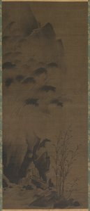 Bamboe in Regen door attributed to Genga