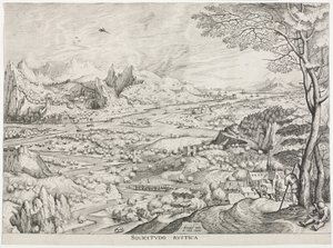 De Grote Landschappen: Solicitudo Rustica door attributed to Jan van Doetechum