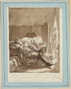 De slaap van de Grote Condé door attributed to Kenkō Shōkei