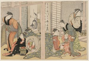Elegante Plezieren van de Vier Seizoenen door attributed to Kitagawa Utamaro