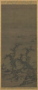 Een Qin dragen op bezoek door attributed to Luo Zhichuan